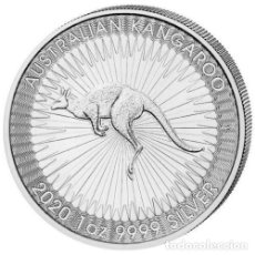 Monedas antiguas de Oceanía: LOTE 2 UNIDADES DE 1 ONZA PLATA KANGURO AUSTRALIA 2020. Lote 388420334