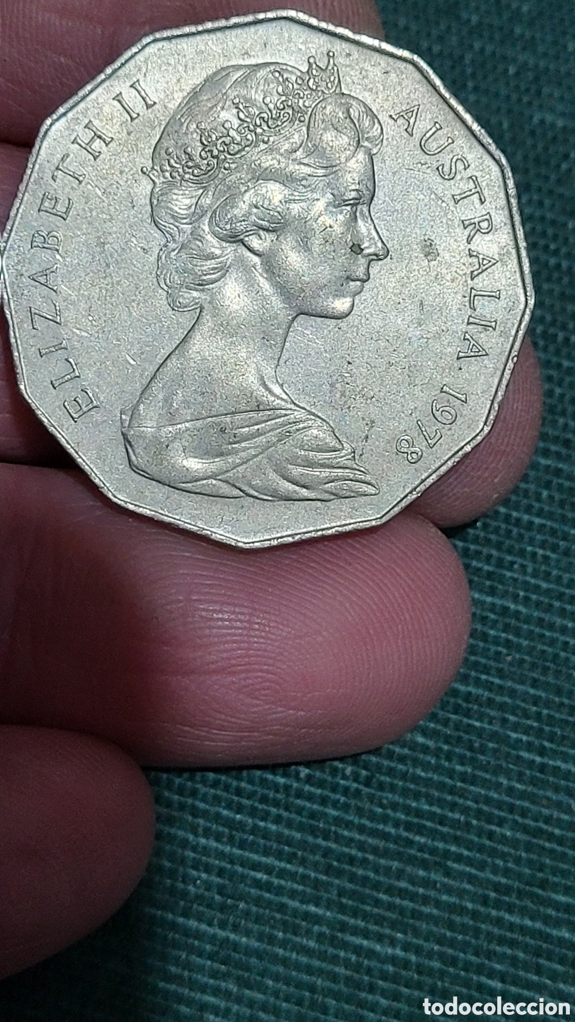Monedas antiguas de Ocean&iacute;a: Moneda 50 centimos Australia 1978 - Foto 2