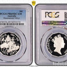 Monedas antiguas de Oceanía: 17DA21 AUSTRALIA BICENTENNIAL 1989 SILVER PROOF 50 CENTS PCGS PR69DCAM
