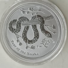 Monedas antiguas de Oceanía: ONZA DE PLATA AUSTRALIA LUNAR 1 OZ ”SERPIENTE/SNAKE” 2013. Lote 394255064