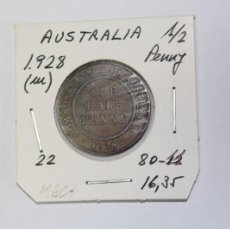 Monedas antiguas de Oceanía: MONEDA DE 1/2 PENNY DE 1928 ( M ) KM 22 DE AUSTRALIA EN MBC+