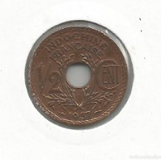 Monedas antiguas de Oceanía: T781) INDOCHINE (FR) 1/2 CENT 1937 - BRONZE - XF/EBC. Lote 402473649