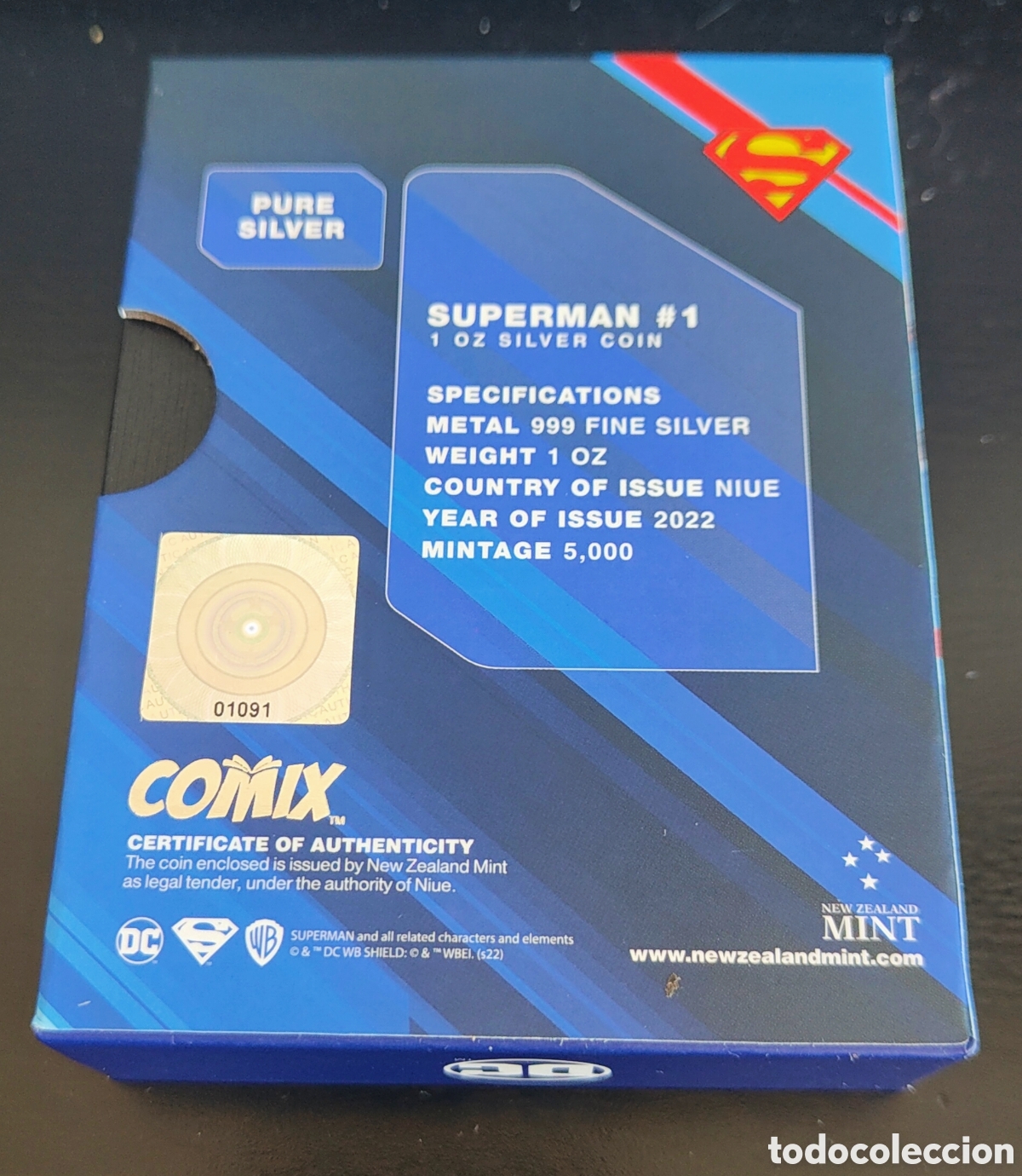Monedas antiguas de Ocean&iacute;a: Lingote Plata Superman - Foto 6