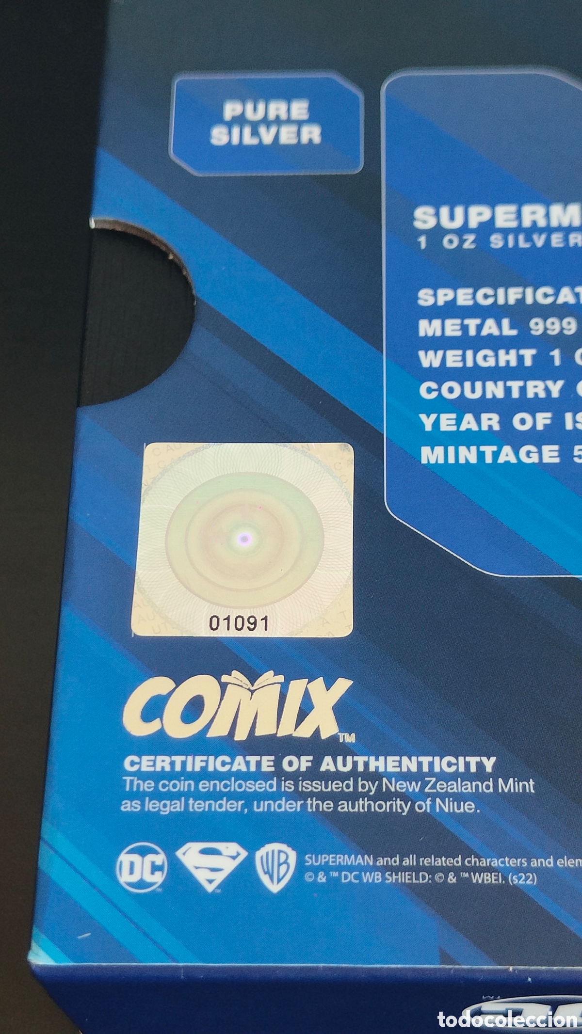 Monedas antiguas de Ocean&iacute;a: Lingote Plata Superman - Foto 8