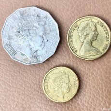 Monedas antiguas de Oceanía: LOTE 3 MONEDAS DÓLARES AUSTRALIA AUSTRALIANOS
