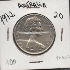 Monedas antiguas de Oceanía: FILA MOEDA AUSTRALIA 1972 20 CENTIMOS CUPRO-NIQUEL CIRCULADA