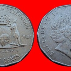 Monedas antiguas de Oceanía: 50 CENTAVOS CENTS CENTIMOS 2001 WESTER AUSTRALIA-90919