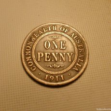 Monedas antiguas de Oceanía: MONEDA DE BRONCE DE 1 UN PENIQUE DE AUSTRALIA AÑO 1911