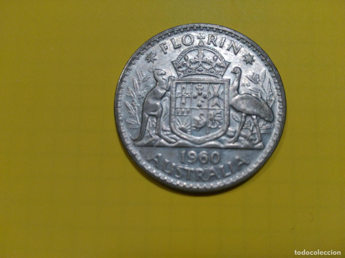 Monedas antiguas de Ocean&iacute;a: AUSTRALIA 1 FLORIN 1960, PLATA