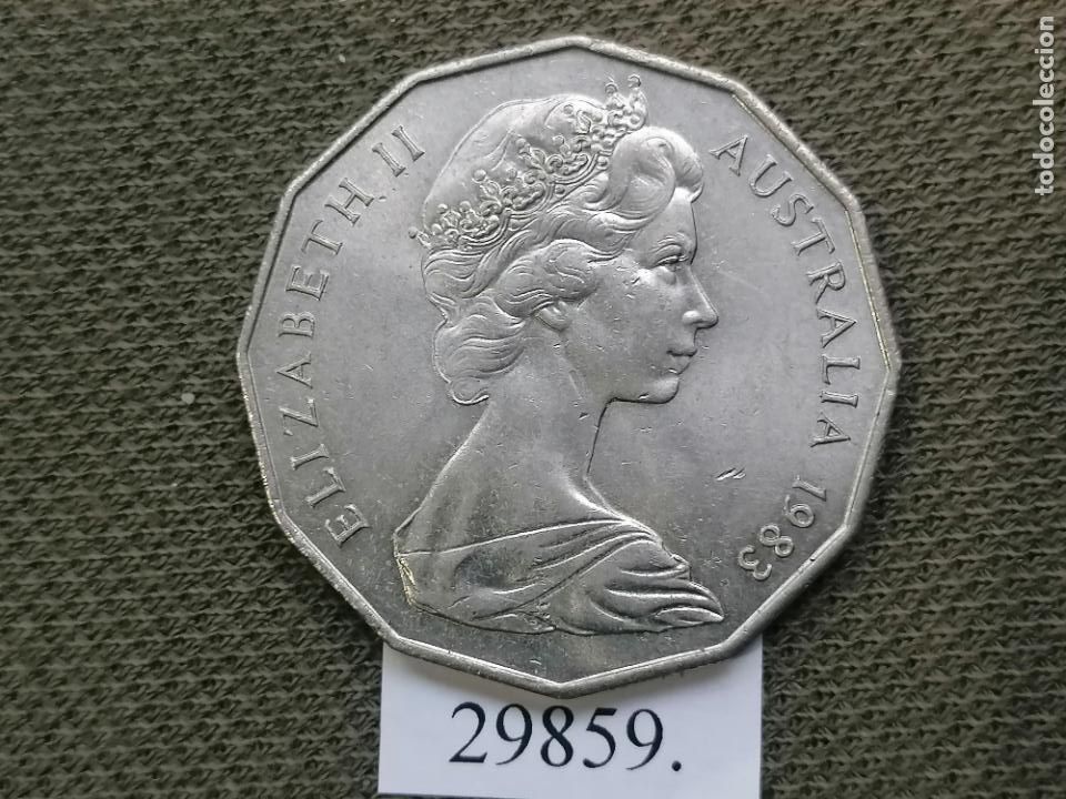Monedas antiguas de Ocean&iacute;a: Australia 50 c&eacute;ntimos 1983 - Foto 2
