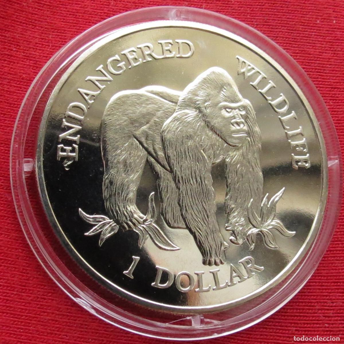 Monedas antiguas de Ocean&iacute;a: Cook isl. 1 $ 1996 gorila - Foto 1