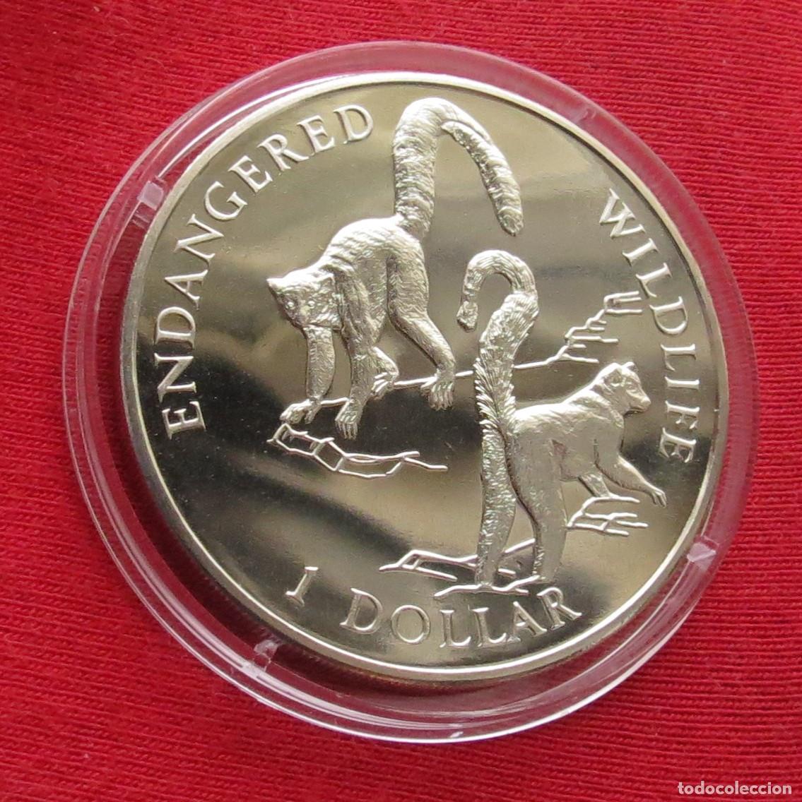 Monedas antiguas de Ocean&iacute;a: Cook isl. 1 $ 1996 lemur - Foto 1