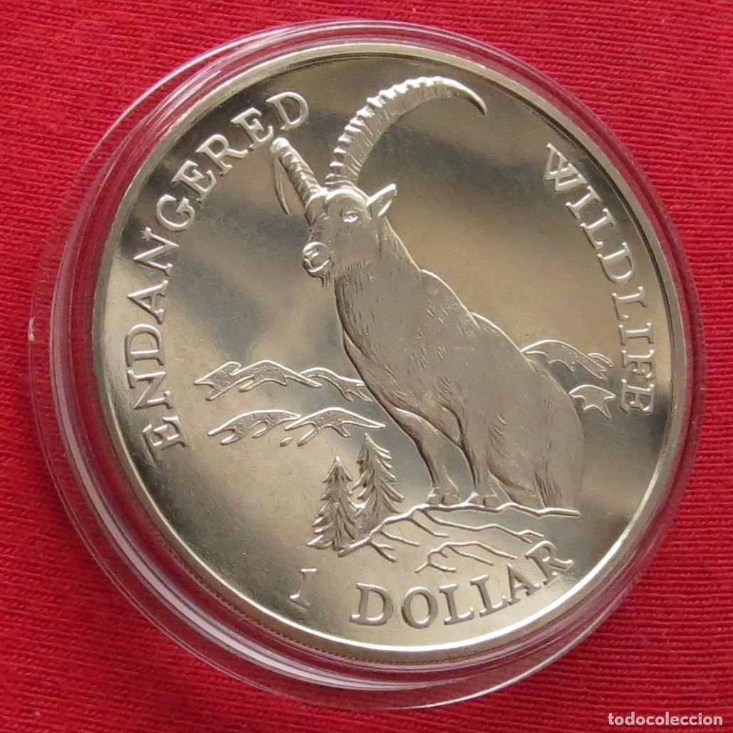 Monedas antiguas de Ocean&iacute;a: Cook isl. 1 $ 1996 cabra - Foto 1