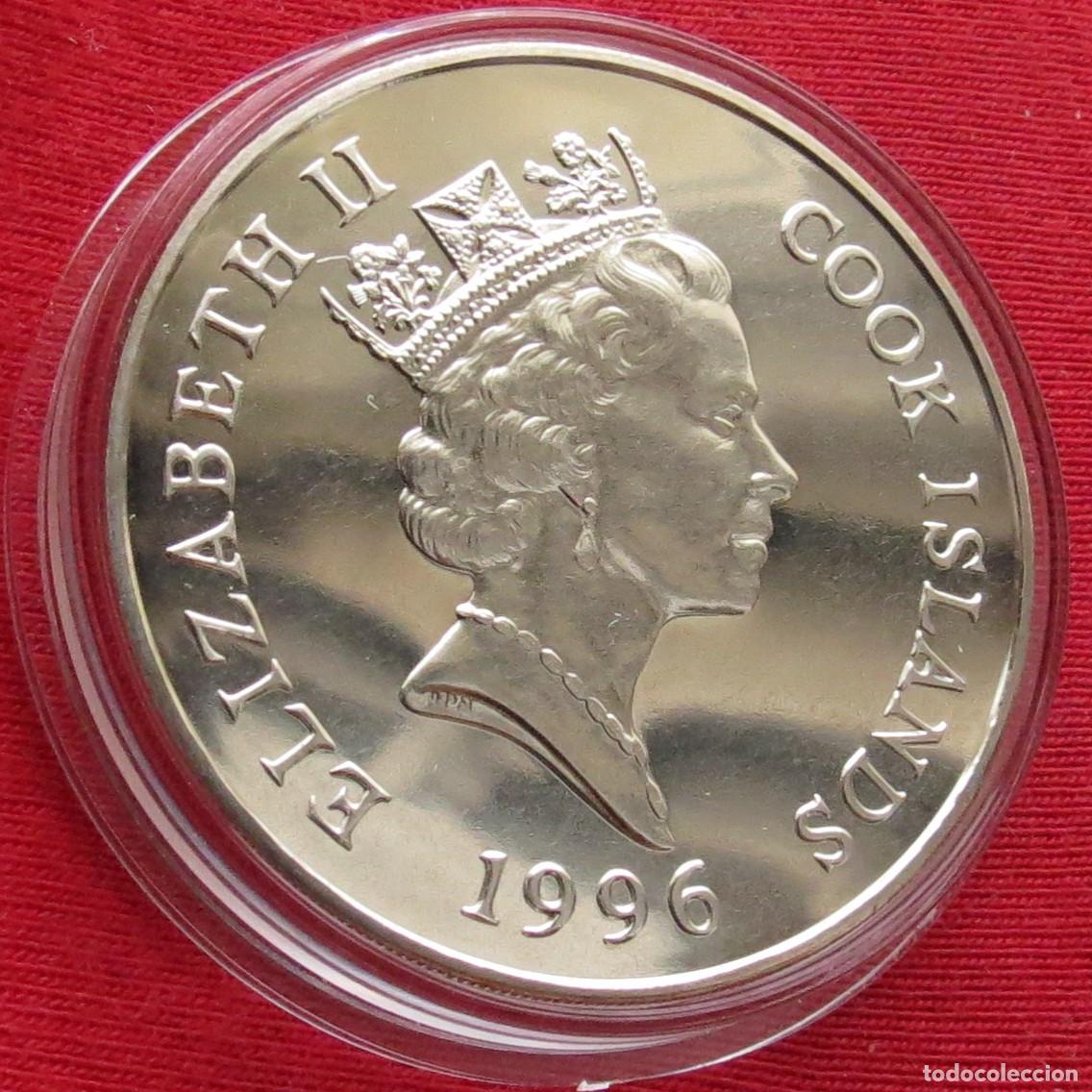 Monedas antiguas de Ocean&iacute;a: Cook isl. 1 $ 1996 ciervo - Foto 2