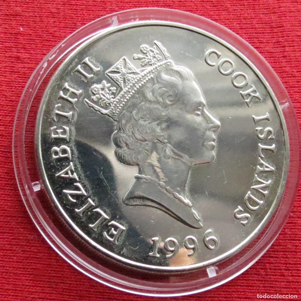 Monedas antiguas de Ocean&iacute;a: Cook isl. 1 $ 1996 ping&uuml;inos - Foto 2