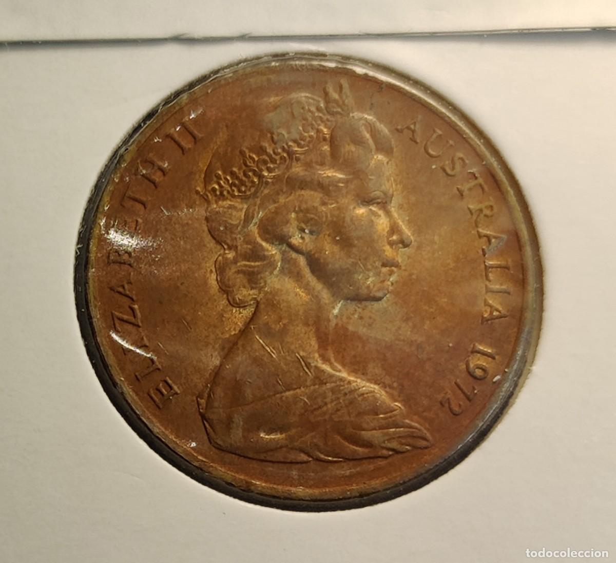 Monedas antiguas de Ocean&iacute;a: Australia 2 cents c&eacute;ntimos 1972 - Foto 2