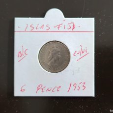 Monete antiche di Oceania: ISLAS FIJI 6 PENCE 1953 BC KM=19 (CUPRONIQUEL) ISABEL II