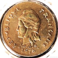 Monedas antiguas de Oceanía: POLYNESIA FRANCESA (1962-) - 100 FRANCOS 1976 - COLECTIVIDAD FRANCESA DE ULTRAMAR - 10 GR. BRONCE DE