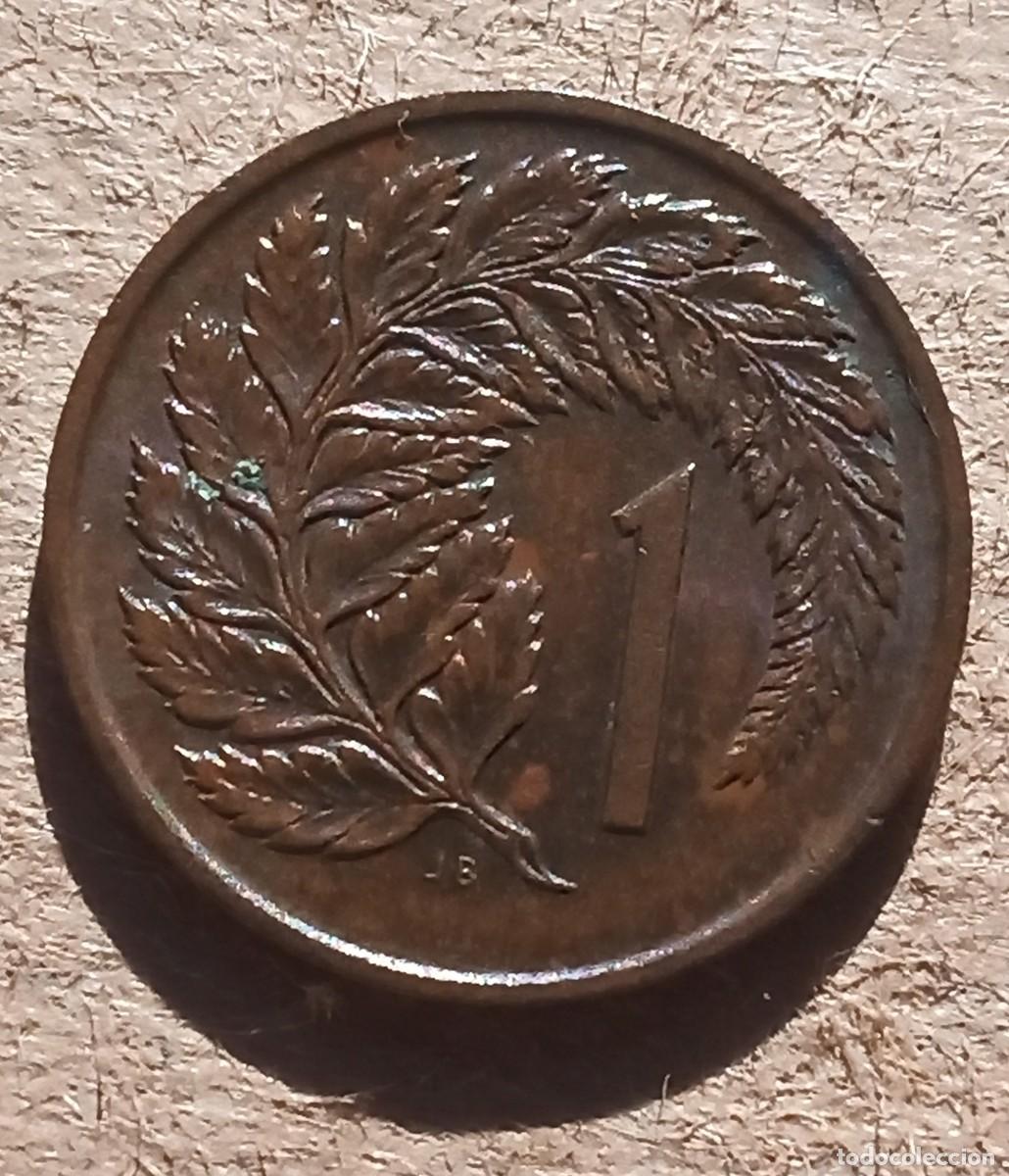 Monedas antiguas de Ocean&iacute;a: NUEVA ZELANDA - 1 CENT 1976 MBC- - Foto 2