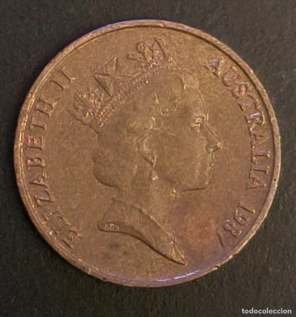 Monedas antiguas de Ocean&iacute;a: Australia 1 centavo, 1987 - Foto 2