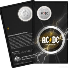 Monedas antiguas de Oceanía: AUSTRALIA 50 CENTS 2023 COIN CARD 50 ANIVERSARIO AC- DC MULTICOLOR