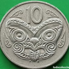 Monedas antiguas de Oceanía: NUEVA ZELANDA 10 CENTS 1987