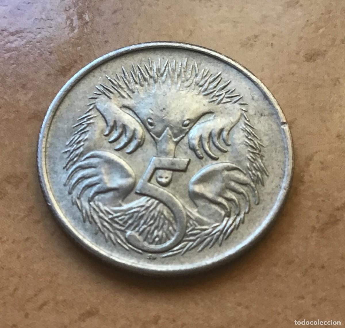 Monedas antiguas de Ocean&iacute;a: 5 centavos de Australia. A&ntilde;o 1966 - Foto 1