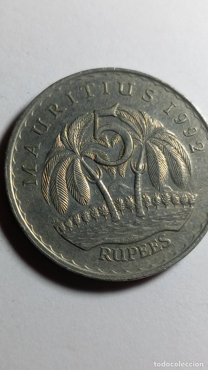 Monedas antiguas de Ocean&iacute;a: MAURITIUS - 5 RUPIA 1992 KM56 - Foto 2
