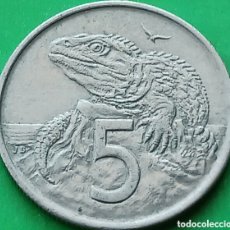 Monedas antiguas de Oceanía: NUEVA ZELANDA 5 CENTS 1967 KM#34