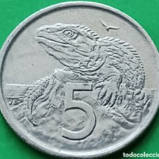Monedas antiguas de Oceanía: NUEVA ZELANDA 5 CENTS 1975 KM#34