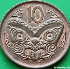 Monedas antiguas de Oceanía: NUEVA ZELANDA 10 CENTS KM117A