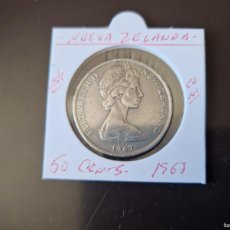 Monedas antiguas de Oceanía: NUEVA ZELANDA 50 CENTIMOS 1967 BC KM=37.1 (CUPRONIQUEL)