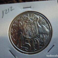 Monedas antiguas de Oceanía: A-790 AUSTRALIA 50 PENCES 1966 PRATA SOBERBA