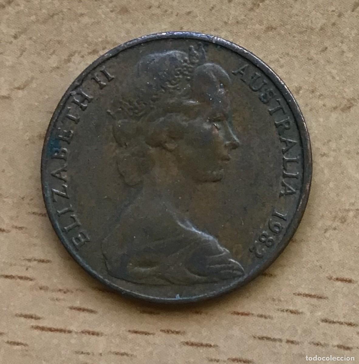Monedas antiguas de Ocean&iacute;a: 2 centavos de Australia. A&ntilde;o 1982 - Foto 2