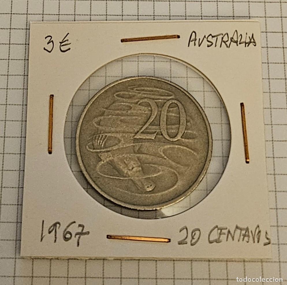 Monedas antiguas de Ocean&iacute;a: MONEDA DE AUSTRALIA 1967 &rdquo;20 CENTAVOS&rdquo; - Foto 1