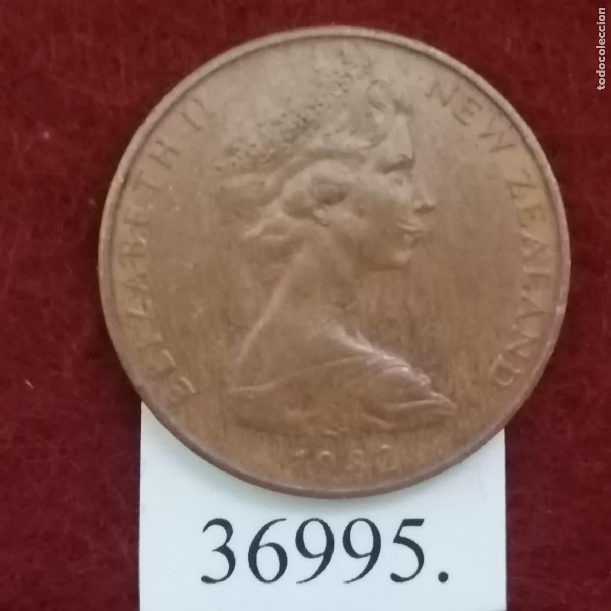 Monedas antiguas de Ocean&iacute;a: Nueva Zelanda 2 c&eacute;ntimos 1982 - Foto 2