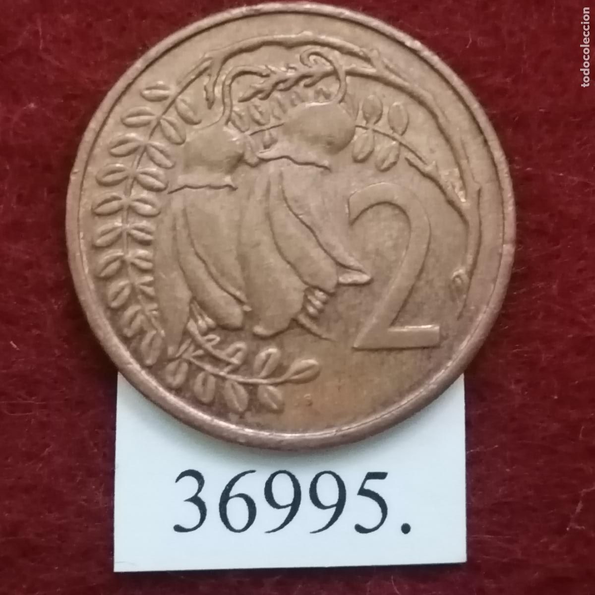 Monedas antiguas de Ocean&iacute;a: Nueva Zelanda 2 c&eacute;ntimos 1982 - Foto 1