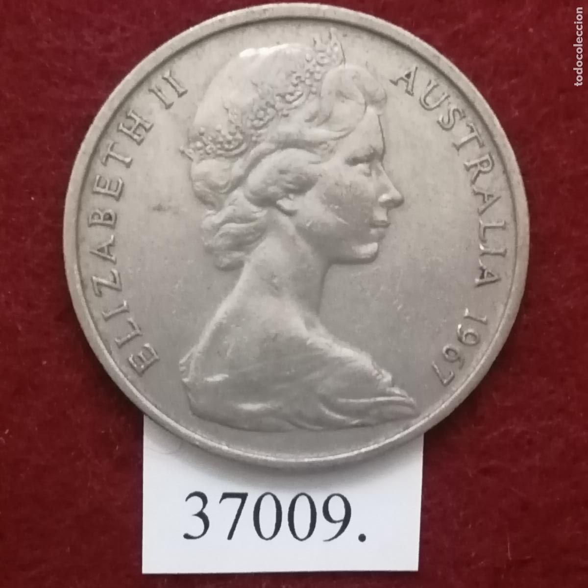 Monedas antiguas de Ocean&iacute;a: Australia 20 c&eacute;ntimos 1967 - Foto 2