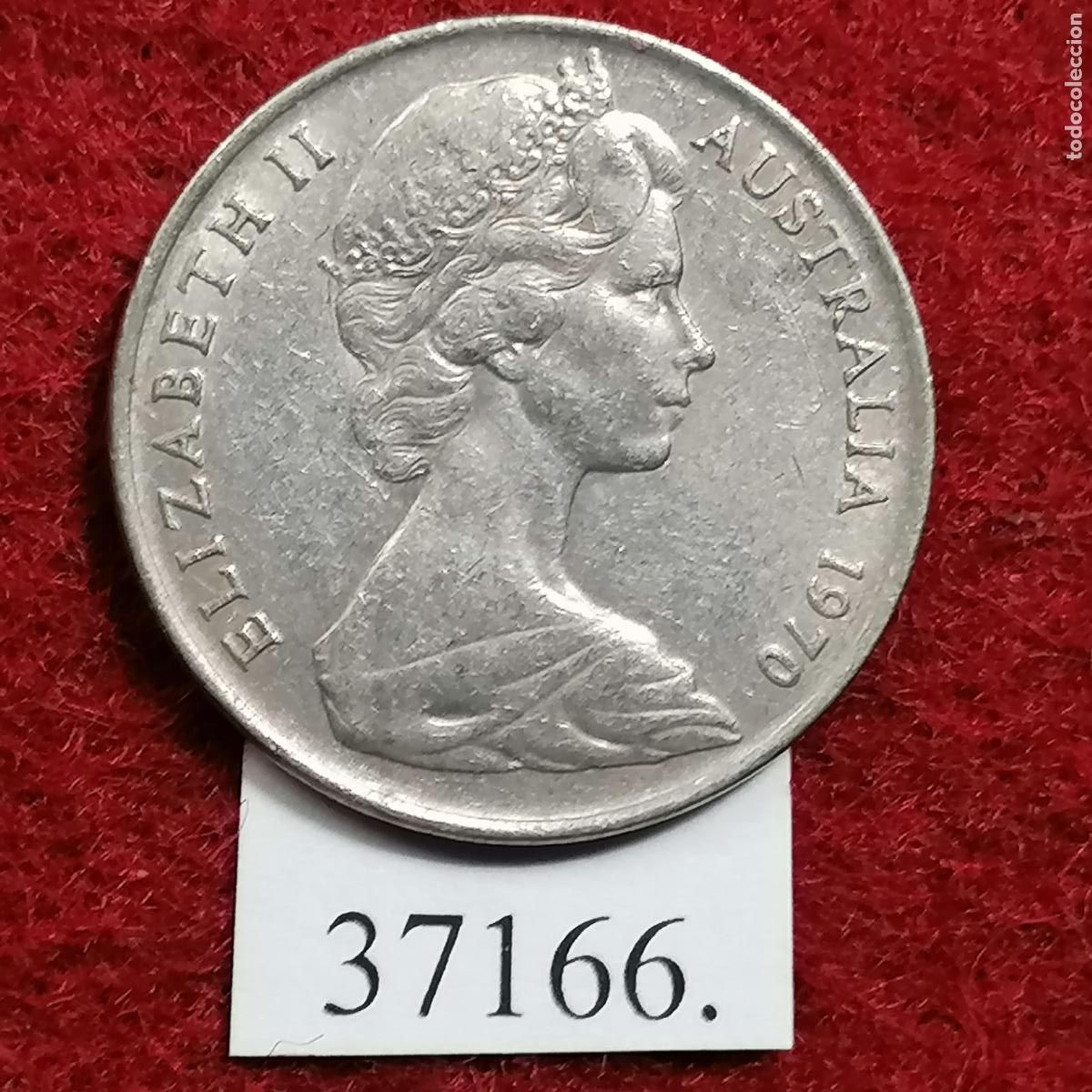 Monedas antiguas de Ocean&iacute;a: Australia 10 centimos 1970 - Foto 2