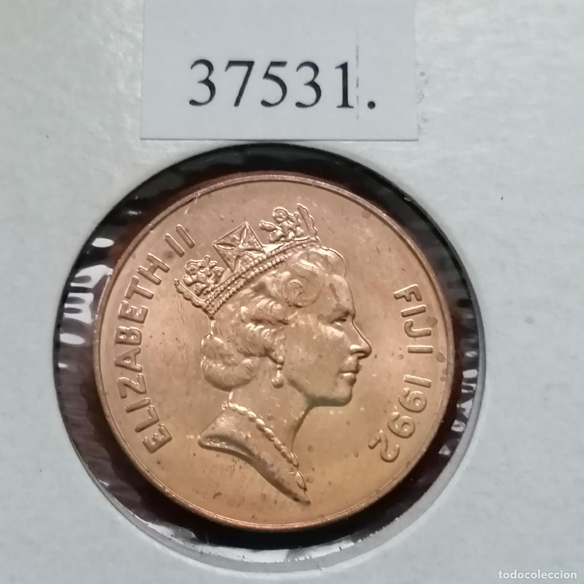 Monedas antiguas de Ocean&iacute;a: Fiji 2 c&eacute;ntimos 1992 - Foto 2