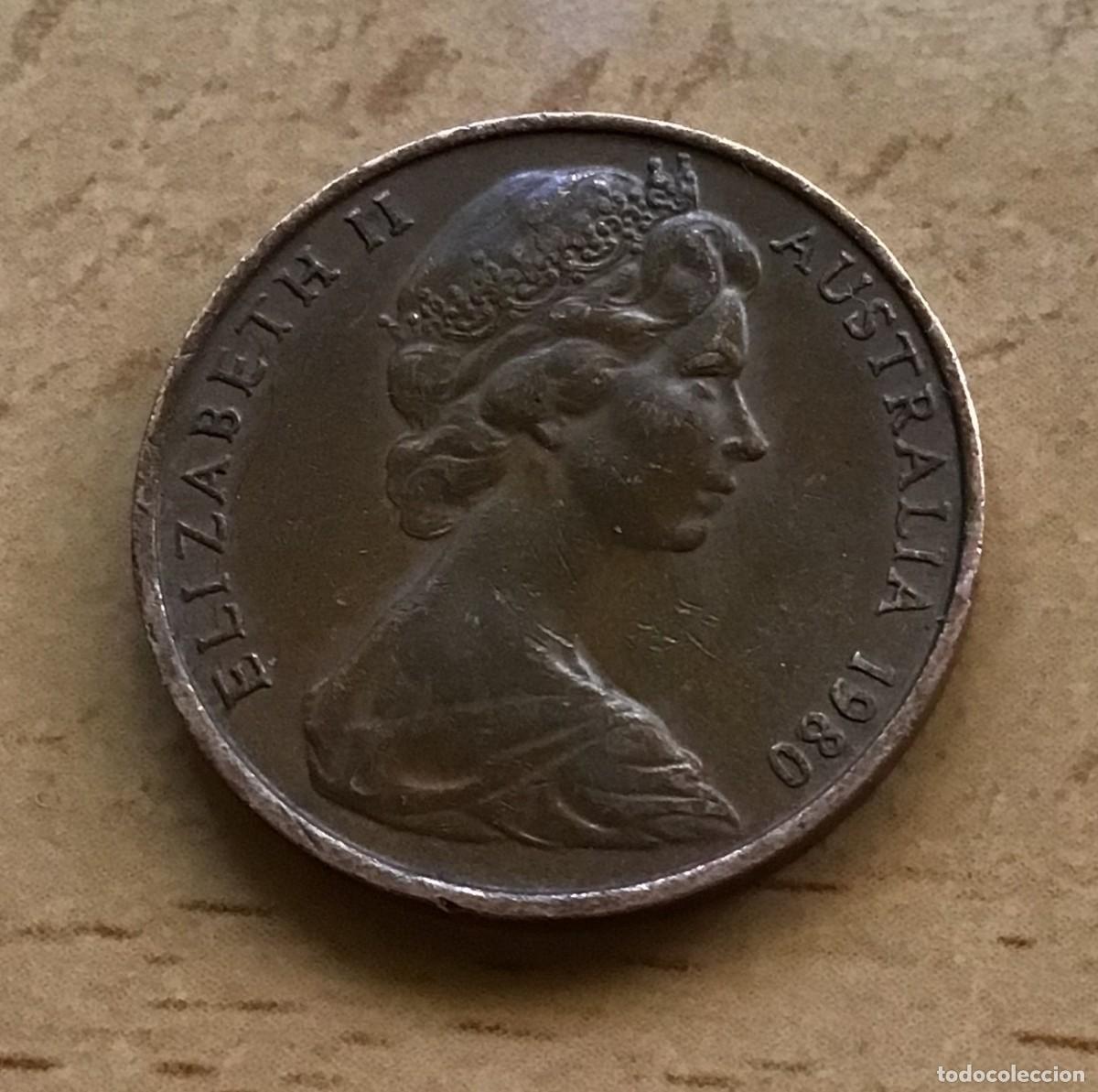 Monedas antiguas de Ocean&iacute;a: 2 centavos de Australia. A&ntilde;o 1980 - Foto 2