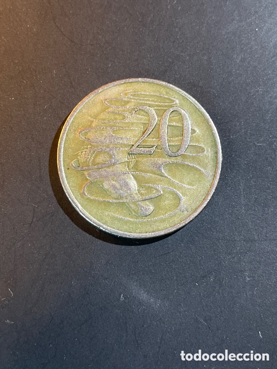 Monedas antiguas de Ocean&iacute;a: Australia 20 cent 1971 - Foto 2