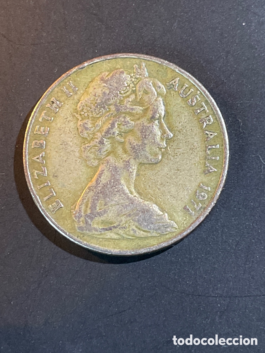 Monedas antiguas de Ocean&iacute;a: Australia 20 cent 1971 - Foto 1