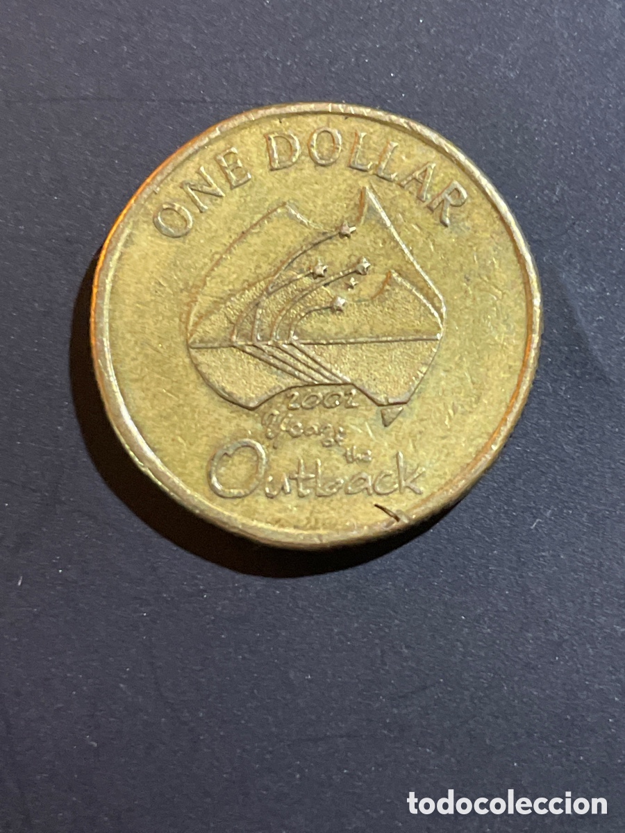 Monedas antiguas de Ocean&iacute;a: ONE dollar Australia a&ntilde;o 2002 - Foto 2