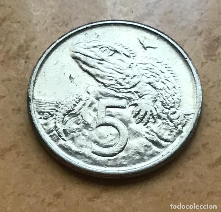 Monedas antiguas de Ocean&iacute;a: 5 centavos de Nueva Zelanda. A&ntilde;o 1996 - Foto 1