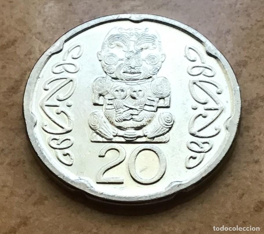 Monedas antiguas de Ocean&iacute;a: 20 centavos de Nueva Zelanda. A&ntilde;o 2008 - Foto 1