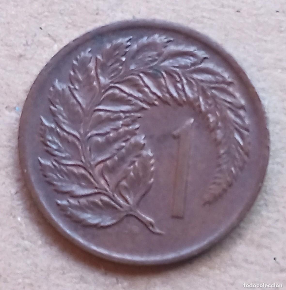 Monedas antiguas de Ocean&iacute;a: NUEVA ZELANDA - 1 CENT 1976 MBC- - Foto 2
