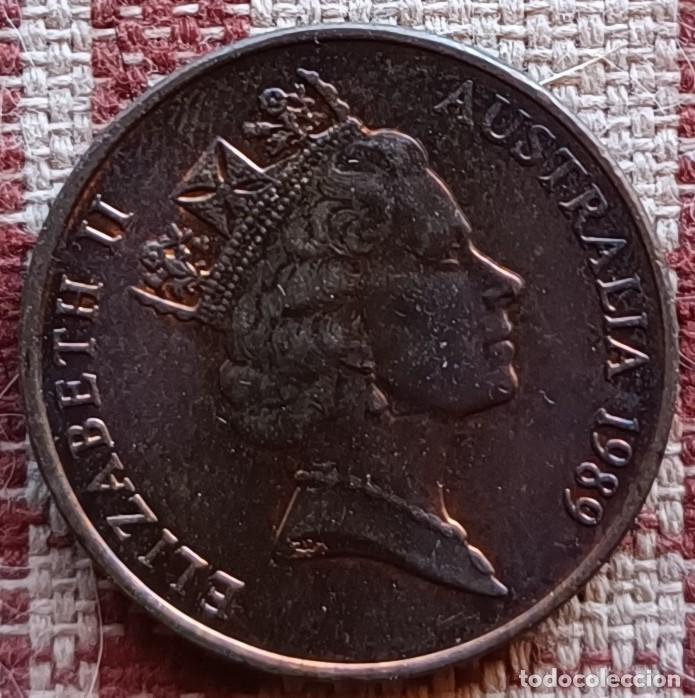 Monedas antiguas de Ocean&iacute;a: Moneda de 2 centavos de 1989 - Australia - Foto 2