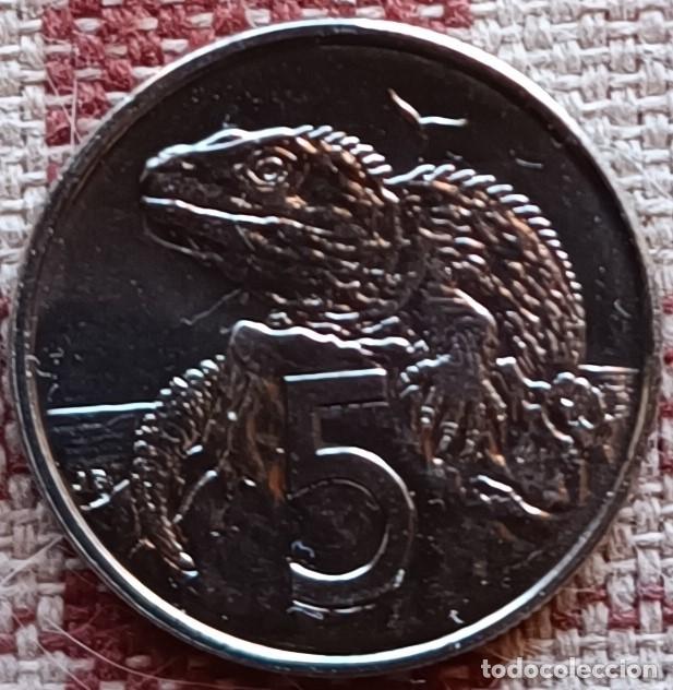 Monedas antiguas de Ocean&iacute;a: Moneda de 5 centavos de 1988 - Nueva Zelanda - Foto 1