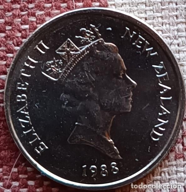 Monedas antiguas de Ocean&iacute;a: Moneda de 5 centavos de 1988 - Nueva Zelanda - Foto 2